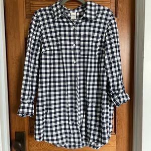 Blair checkered plaid button down tunic